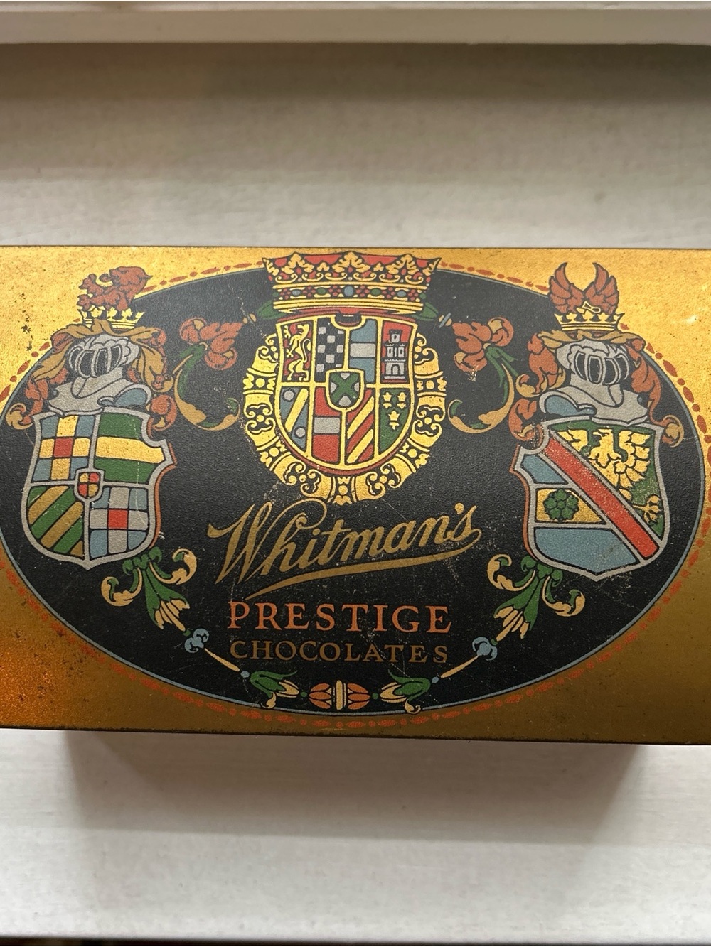 Whitman's Prestige Chocolates Vintage Metal Tin Decorative Box